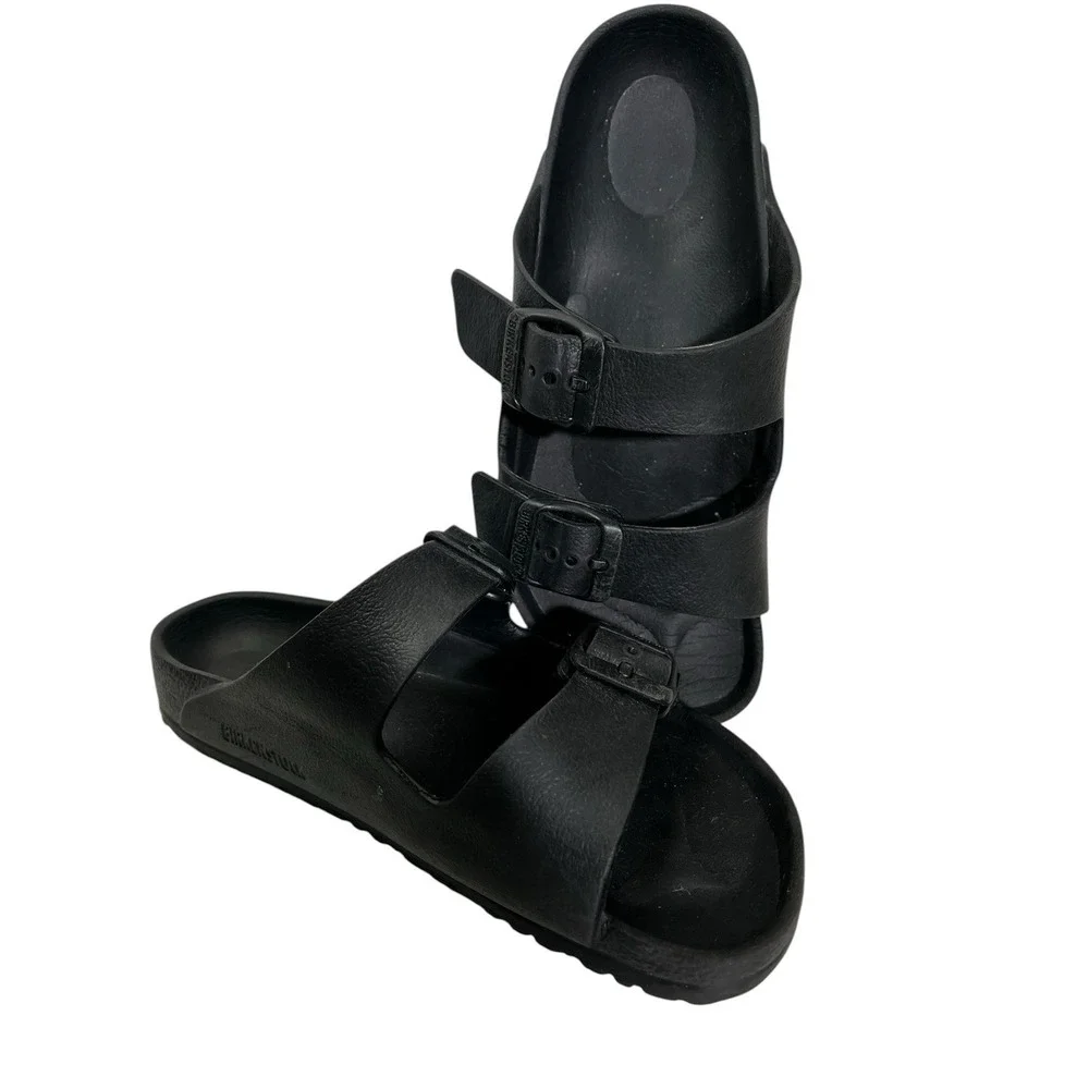Birkenstock Black Rubber Kids Sandals 2 Straps Size 31. (youth 13-13.5‎